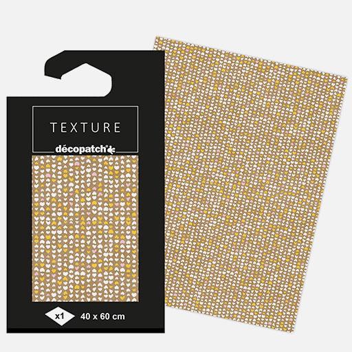 DECOPATCH Texture Paper 40cm x 60cm Foil Hearts