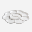 DELI 8-Well Flower Plastic Palette