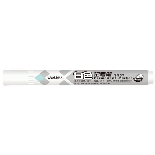 DELI Permanent Bullet Marker White