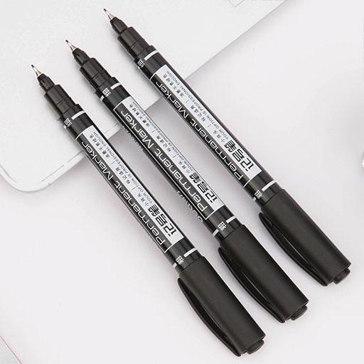 DELI Permanent Twin Marker Black