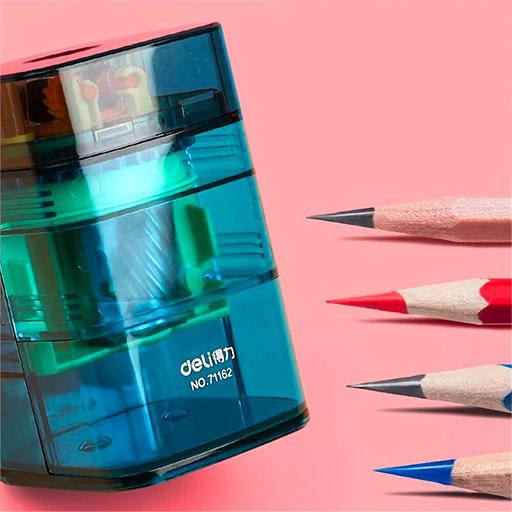 DELI Rotary Pencil Sharpener Blue