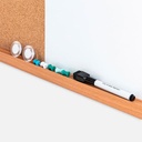 DELI Wooden Frame Cork & White Board 60cm x 90cm