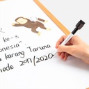 DELI Wooden Frame Cork & White Board 60cm x 90cm