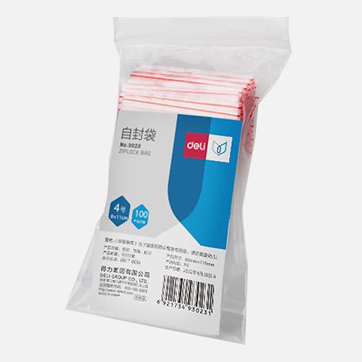 DELI Zip Lock Bag 8cm x 11cm x 100