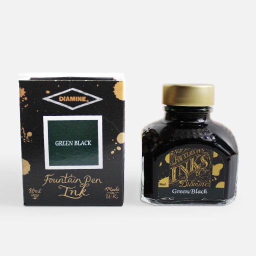 DIAMINE Fountain Pen Ink 80ml Green Black