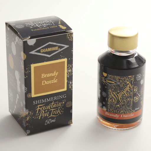 DIAMINE Shimmering Fountain Pen Ink 50ml Brandy Dazzle