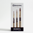 ESCODA Reserva Kolinsky-Tajmyr Travel Brush Leather Case Set x 3