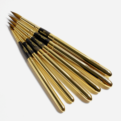 ESCODA Reserva Kolinsky-Tajmyr Travel Brush Leather Case Set x 6