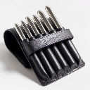 ESCODA Versatil Synthetic Kolinsky Travel Brush Leather Case Set x 6