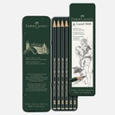 FABER-CASTELL Castell 9000 Graphite Pencil Set x 6 (HB-8B)