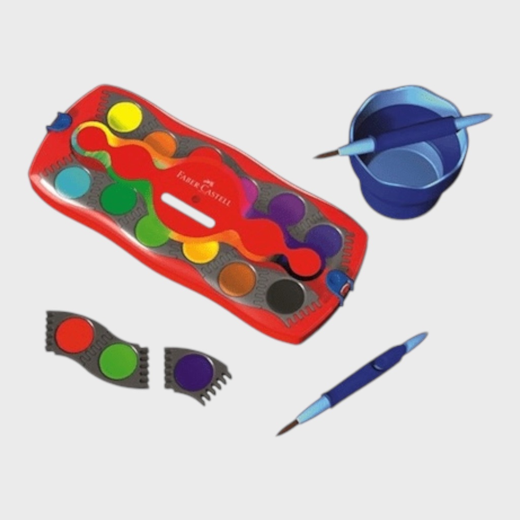 FABER-CASTELL Connector Gouache Paint Red Box Set x 12
