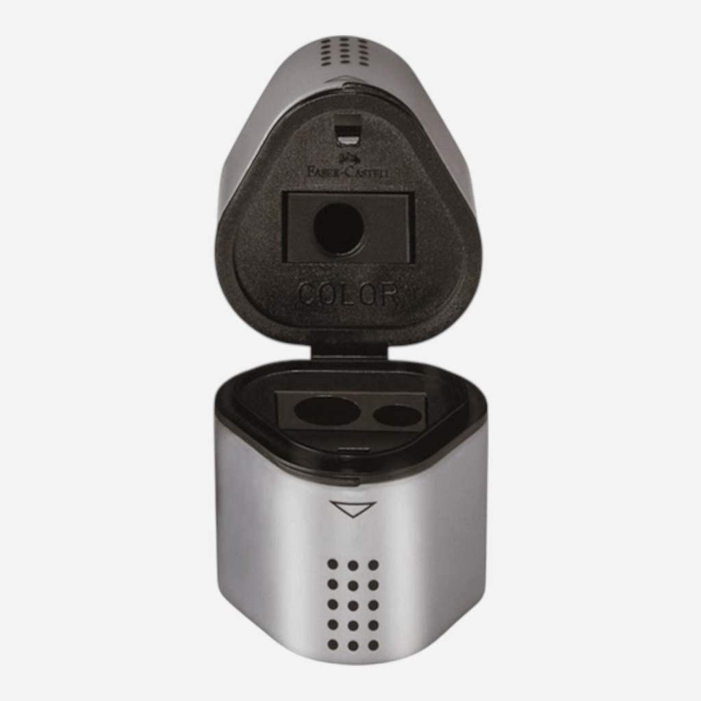 FABER-CASTELL Grip 2001 3-Hole Pencil Sharpener Silver