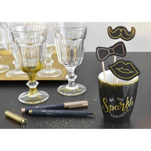 FABER-CASTELL Metallic Glass Marker Set x 6