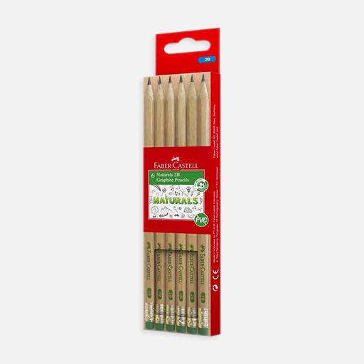 FABER-CASTELL Naturals Graphite Pencil 2B Set x 6