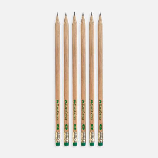 FABER-CASTELL Naturals Graphite Pencil 2B Set x 6