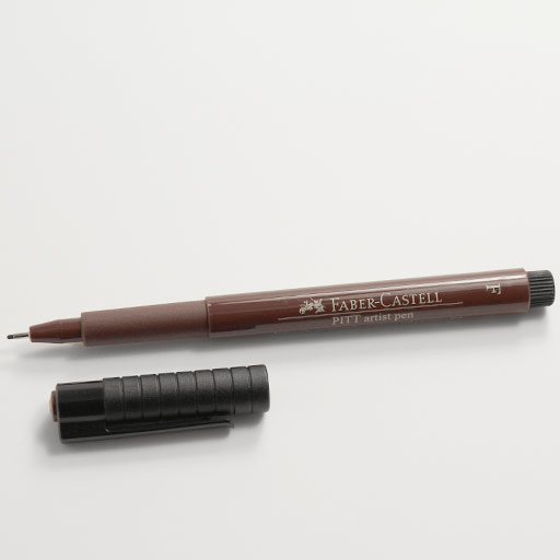 FABER-CASTELL Pitt Artist Pen F Fineliner (0.5mm) Sepia