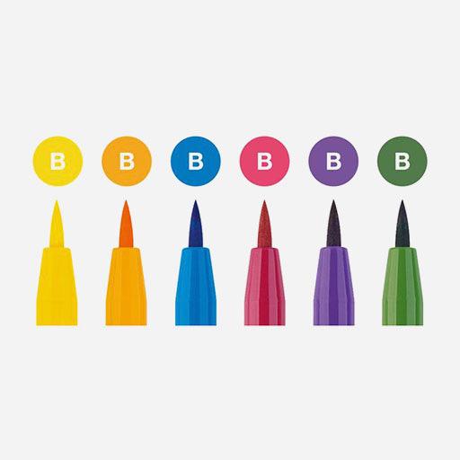 FABER-CASTELL Pitt Brush Pen Basic Set x 6