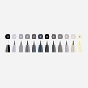 FABER-CASTELL Pitt Brush Pen Grey Tones Set x 12