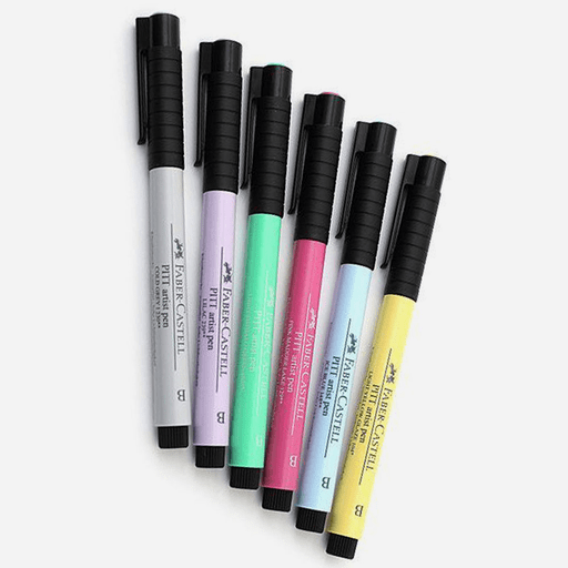 FABER-CASTELL Pitt Brush Pen Pastel Set x 6