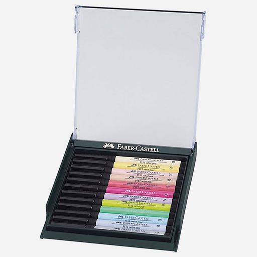 FABER-CASTELL Pitt Brush Pen Pastel Tone Set x 12