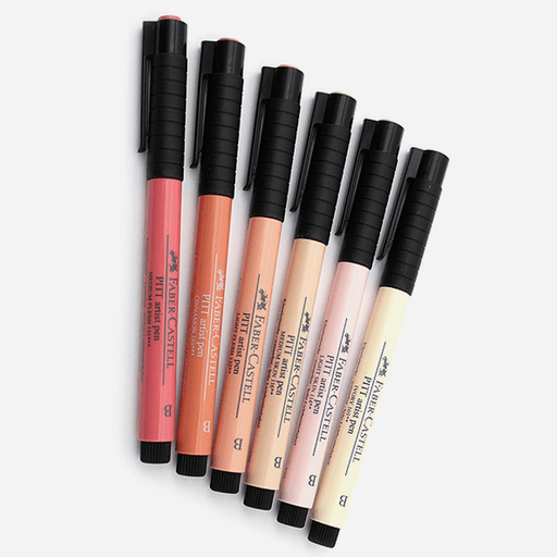 FABER-CASTELL Pitt Brush Pen Skin Tones Set x 6