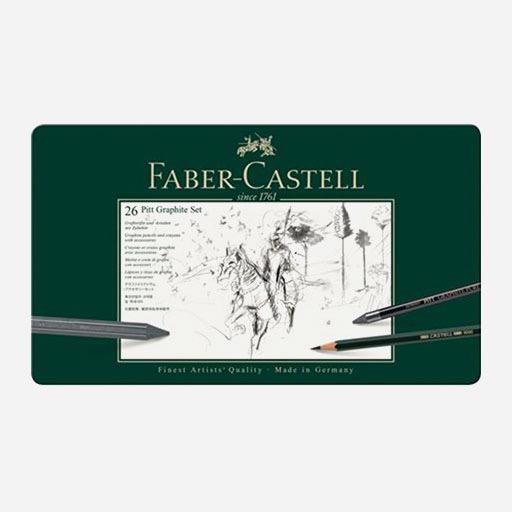 FABER-CASTELL Pitt Monochrome Graphite Set x 26