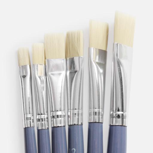 FABER-CASTELL White Nylon Flat Brush 12