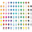 FIBRACOLOR Colori Diversi Fibre Pen Set x 100