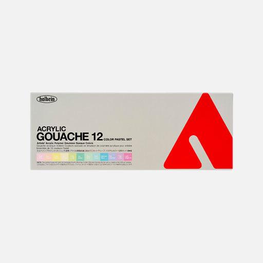 HOLBEIN Acrylic Gouache 20ml Pastel Set x 12