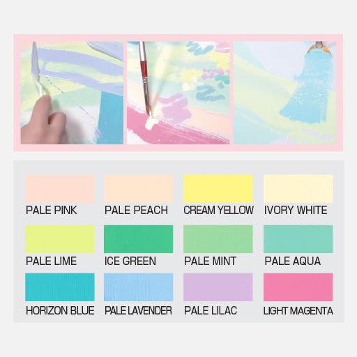 HOLBEIN Acrylic Gouache 20ml Pastel Set x 12