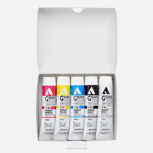 HOLBEIN Acrylic Gouache 20ml Primary Set x 5