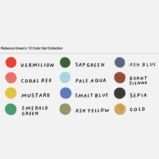 HOLBEIN Acrylic Gouache 20ml Rebecca Green Set x 12