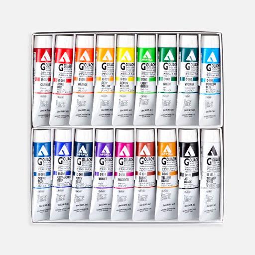 HOLBEIN Acrylic Gouache 20ml Set x 18