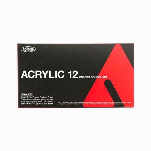 HOLBEIN Artist Heavy Body Acrylic 12ml School Set x 12