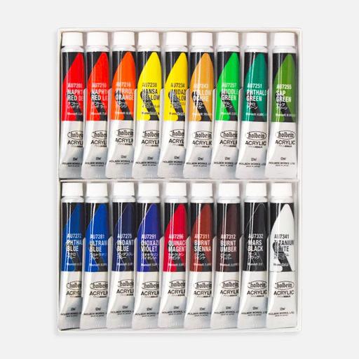 HOLBEIN Artist Heavy Body Acrylic 12ml School Set x 18