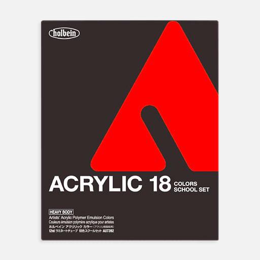 HOLBEIN Artist Heavy Body Acrylic 12ml School Set x 18