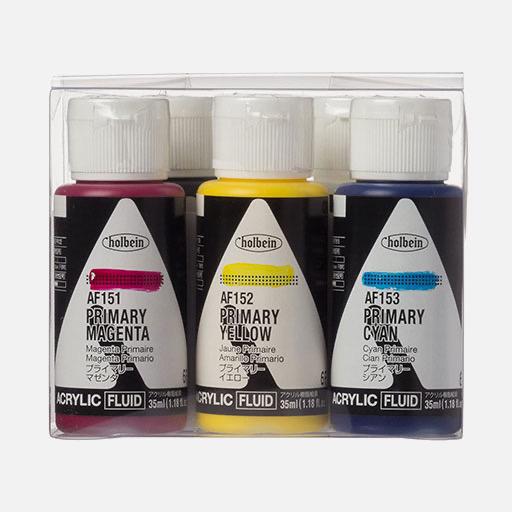 HOLBEIN Fluid Acrylic 35ml Primary Set x  5
