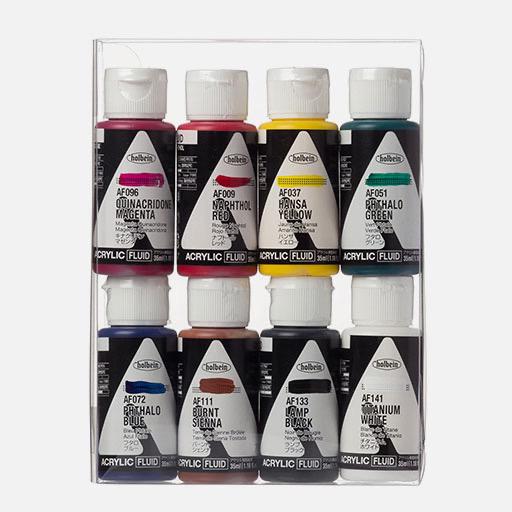 HOLBEIN Fluid Acrylic 35ml Set x 8