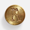 JACQUES HERBIN Engraved Seal Glass Of Champagne