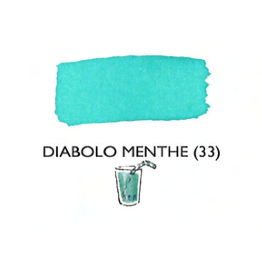 JACQUES HERBIN Fountain Pen Ink 30ml Peppermint Soda Green (Diabolo Menthe)