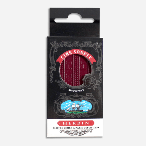 JACQUES HERBIN Supple Wick Wax Red x 4