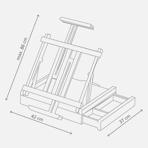JULLIAN Beechwood Travel Deluxe Easel With Drawer (Canvas Strap Included)