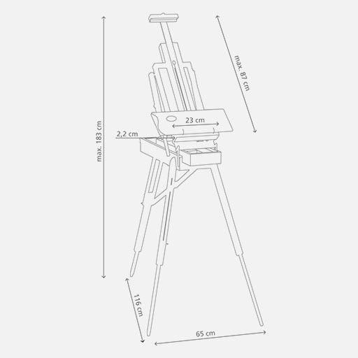 JULLIAN Classic PM French Box Easel (Canvas Bag Included)