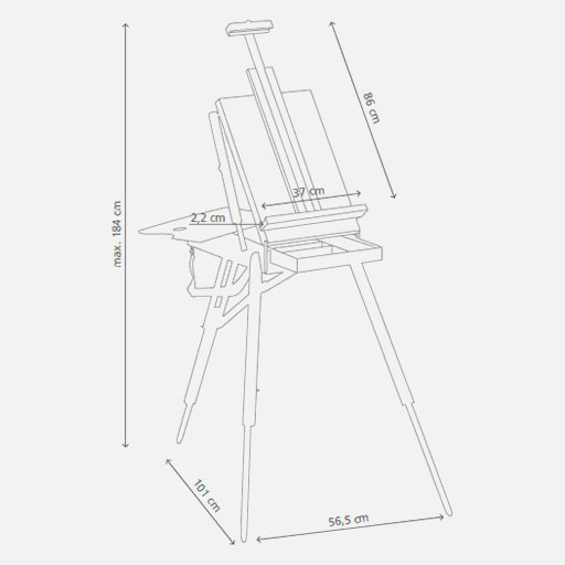 JULLIAN Full Size French Box Easel (Canvas Bag Included)