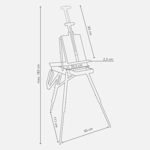 JULLIAN JB 45 Vintage French Box Easel (Canvas Bag Included)