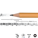 KOH-I-NOOR 1500 Professional Graphite Pencil 3H