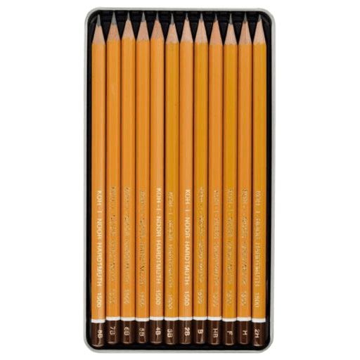 KOH-I-NOOR 1500 Professional Graphite Pencil Art Set x 12