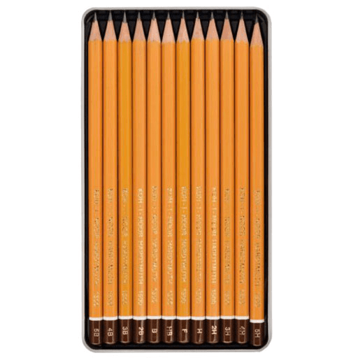 KOH-I-NOOR 1500 Professional Graphite Pencil Graphic Set x 12