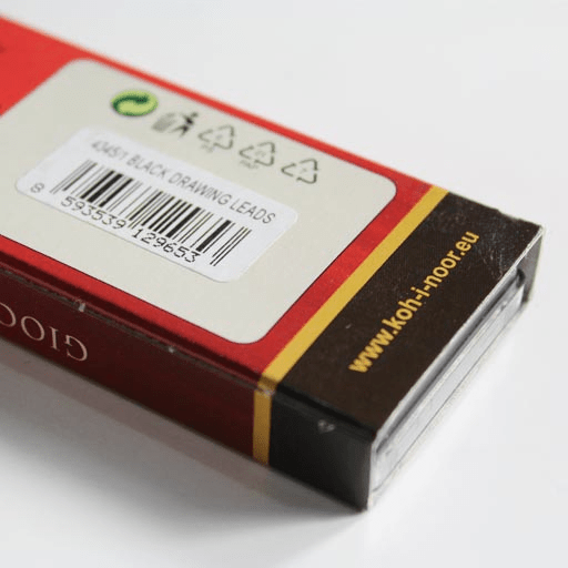 KOH-I-NOOR Gioconda Negro Oil-Based Charcoal Lead 5.6mm Soft x 6