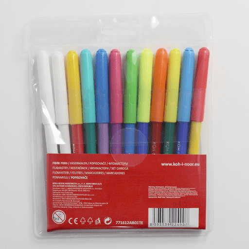 KOH-I-NOOR Magic Fibre Pen Set x 12
